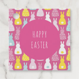 Happy Oaster Pink Bunny Rabbit Geschenkanhänger