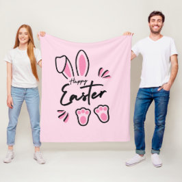 Happy Oaster (pink) Fleecedecke