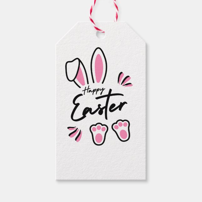 Happy Oaster (pink) Geschenkanhänger (Vorderseite)
