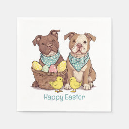Happy Oaster Pit Bull Hunde Serviette