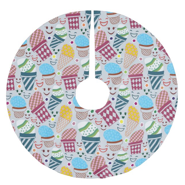 Happy Oaster Polyester Weihnachtsbaumdecke (Vorderseite)