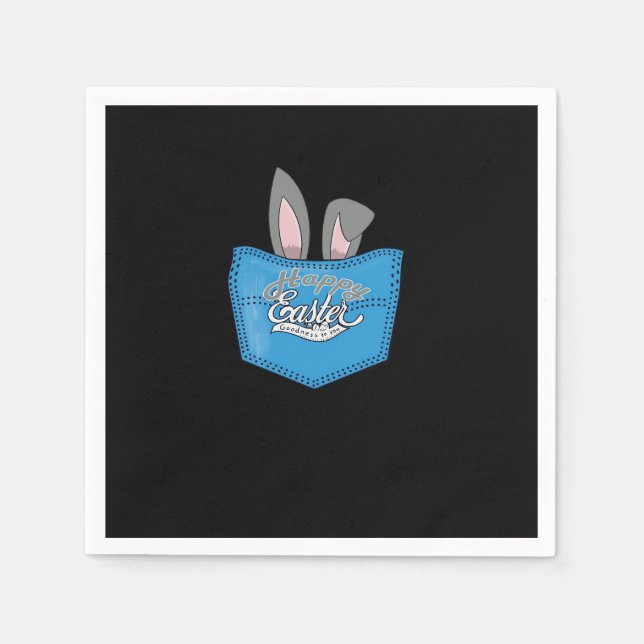 Happy Oaster Pop Peeking Bunny Serviette (Vorderseite)