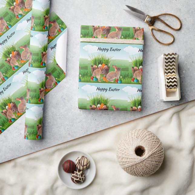 Happy Oaster Rabbit Decoupage Craft oder Geschenk Geschenkpapier (Kunsthandwerk)