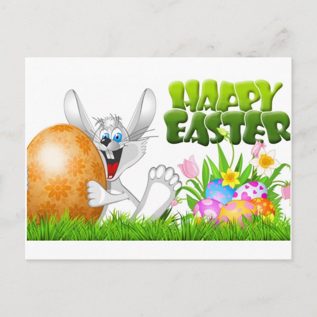 Happy Oaster Rabbit Postkarte (Vorderseite)