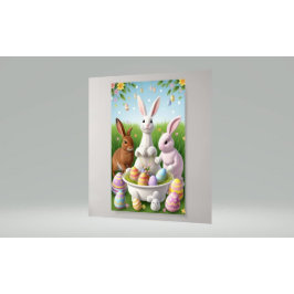 Happy Oaster Rabbits Poster