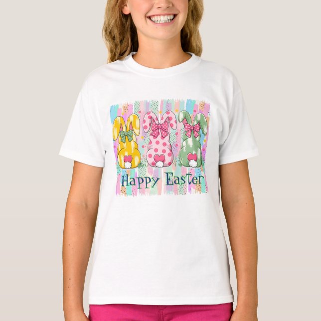 Happy Oaster Rabbits T-Shirt (Vorderseite)