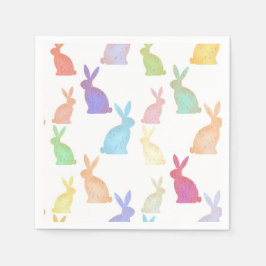 Happy Oaster - Rainbow Bunny Muster Serviette
