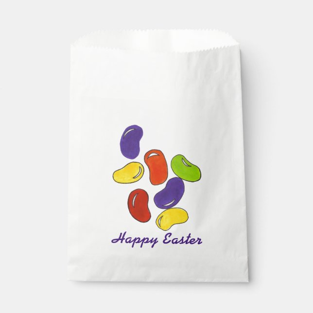 Happy Oaster Rainbow Jelly Beans Homemade Candy Geschenktütchen (Vorderseite)
