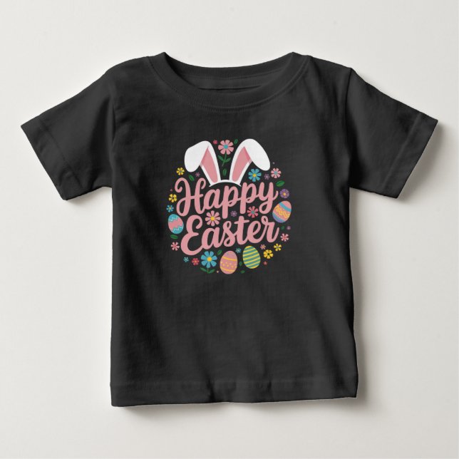Happy Oaster Redewendungen Egg Bunny Baby T-shirt (Vorderseite)