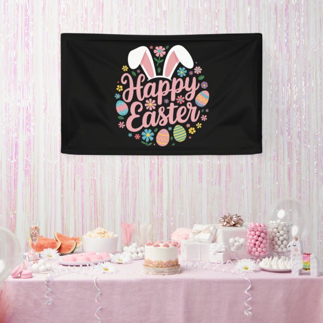 Happy Oaster Redewendungen Egg Bunny Banner (Party)