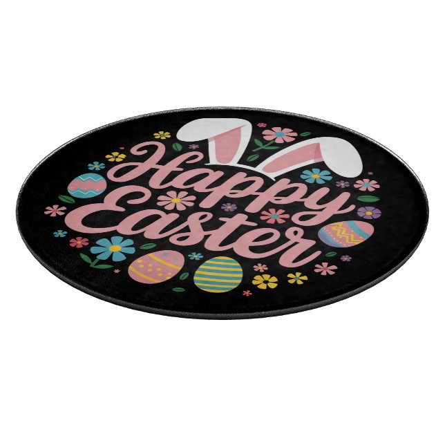 Happy Oaster Redewendungen Egg Bunny Schneidebrett (Ecke)