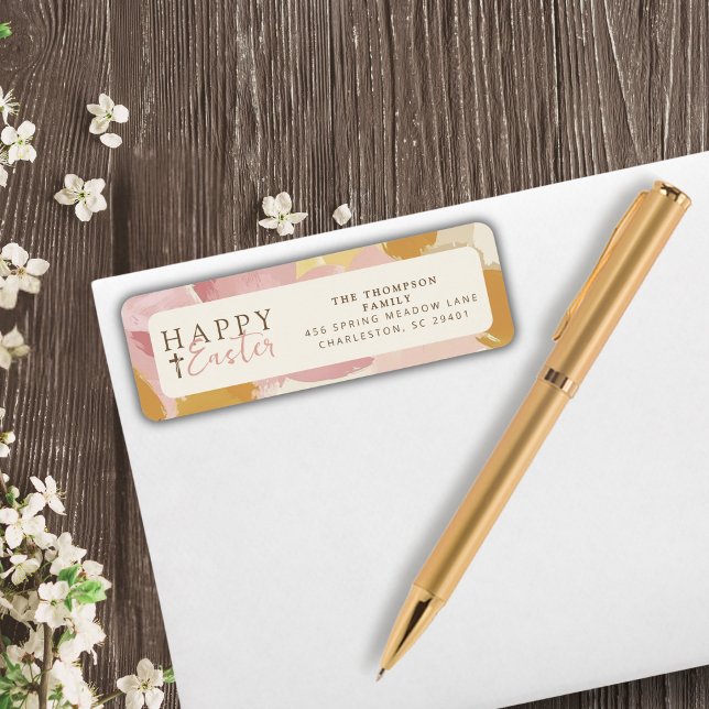 Happy Oaster Religious Modern Pink Floral (Von Creator hochgeladen)