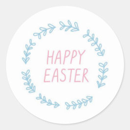 Happy Oaster Runder Aufkleber