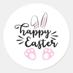 Happy Oaster Runder Aufkleber