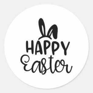 Happy Oaster Runder Aufkleber