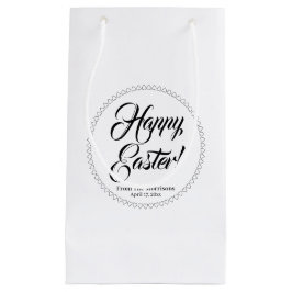 Happy Oaster Schwarz-weiße Herzen benutzerdefinier Kleine Geschenktüte