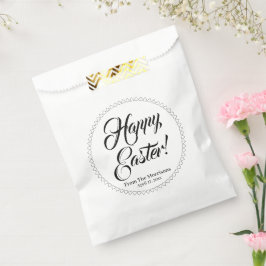 Happy Oaster Schwarz-weiße Herzen kundenspezifisch Geschenktütchen
