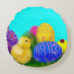 Happy Oaster Serie Rundes Kissen