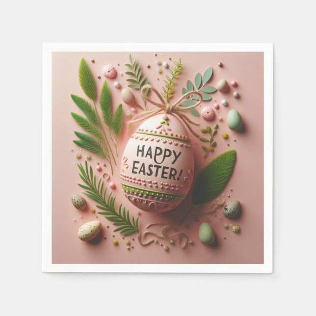 Happy Oaster Serviette (Vorderseite)