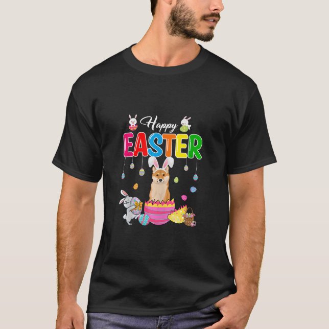 Happy Oaster Shiba Inu Inside Chocolate Egg T-Shirt (Vorderseite)