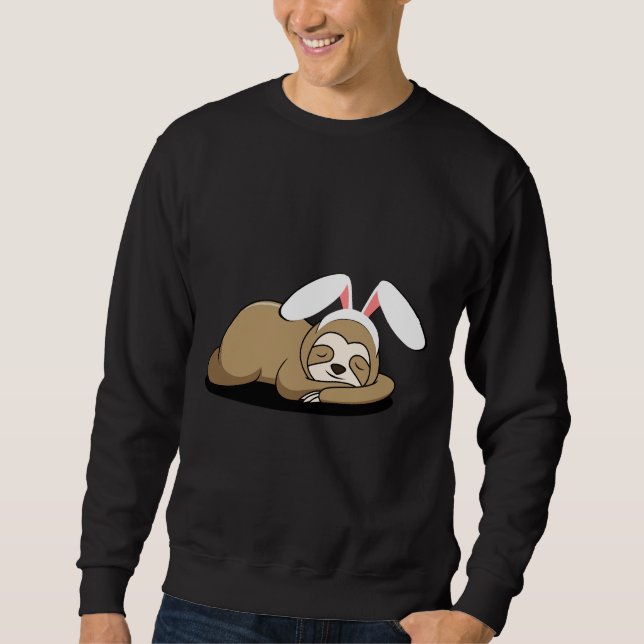 Happy Oaster Sloth Bunny Sweatshirt (Vorderseite)
