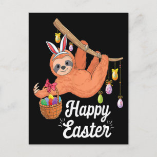 Happy Oaster Sloth Flat Postkarte