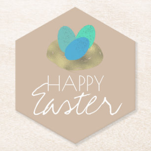 Happy Oaster Speckled Egg Osternest Party Untersetzer