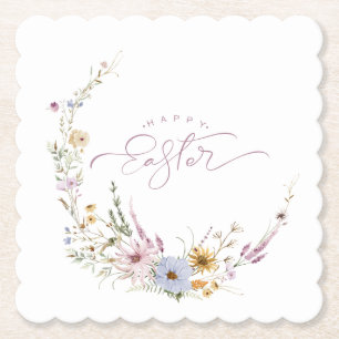 Happy Oaster Spring Blume Wreath Untersetzer