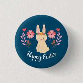 Happy Oaster Spring Bunny Button