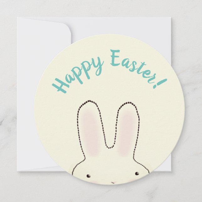 Happy Oaster Spring Bunny zwei Seiten lustige Kart Karte (Vorderseite)