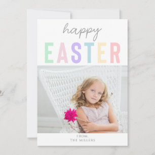 Happy Oaster Spring Colors Pastel Foto Feiertagskarte