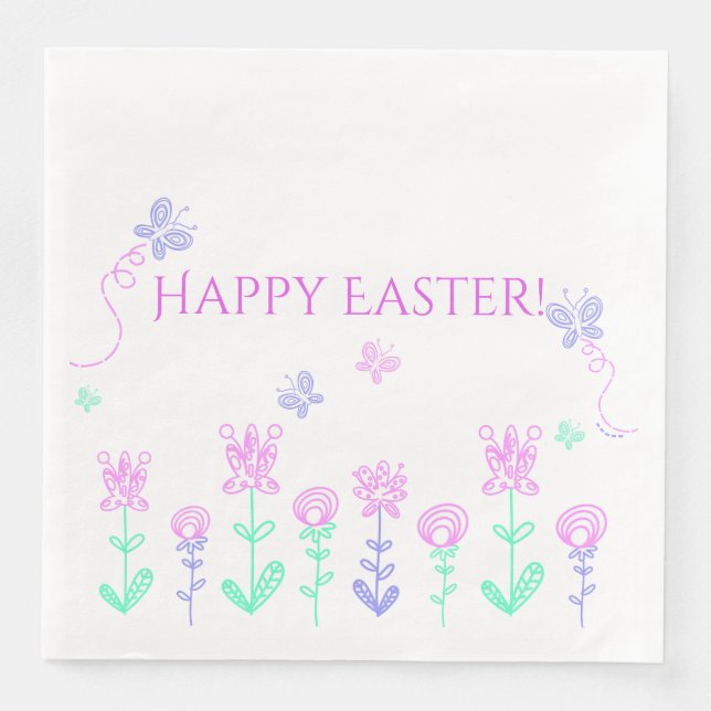 Happy Oaster Spring Garden Paper Napkins Serviette (Vorderseite)