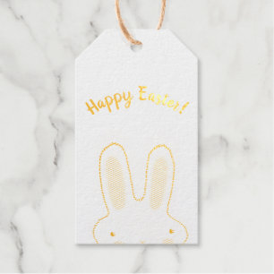 Happy Oaster Spring niedlich Bunny lustig zwei Sei Geschenkanhänger