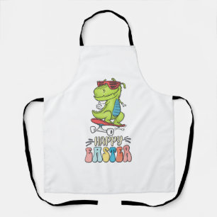 Happy Oaster T Rex Dinosaur Bunny Rabbit Eggs Schürze