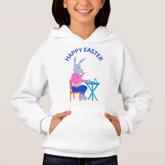 Happy Oaster Tee Bunny Kids Hoodie (Vorderseite)