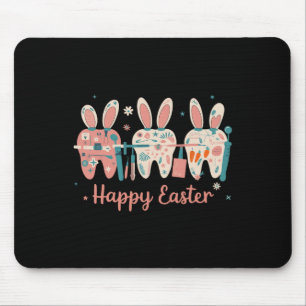 Happy Oaster Teeth Tooth Kaninchen Ohren Zahnräder Mousepad
