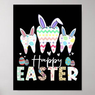 Happy Oaster Teeth Tooth Kaninchen Ohren Zahnräder Poster