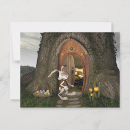 Happy Oaster - The Rabbit House Postkarte