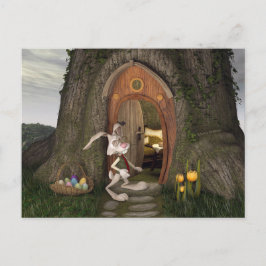 Happy Oaster - The Rabbit House Postkarte