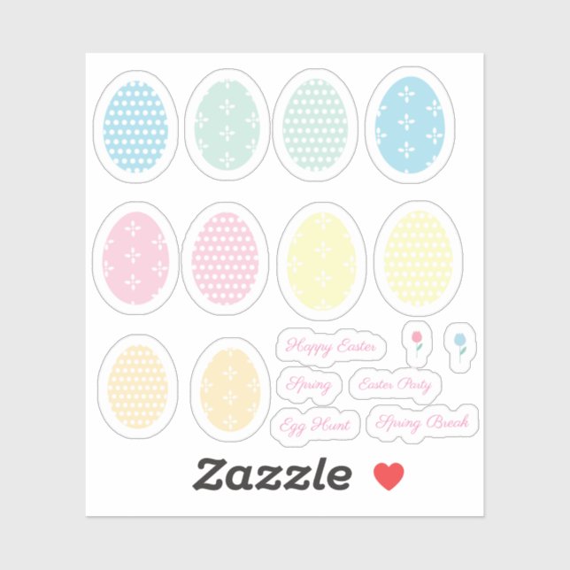 Happy Oaster Themed Eggs Planner Stickers Aufkleber (Blatt)