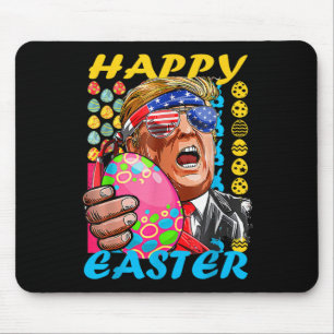 Happy Oaster Trump Patriotic Bunny Flag Mousepad