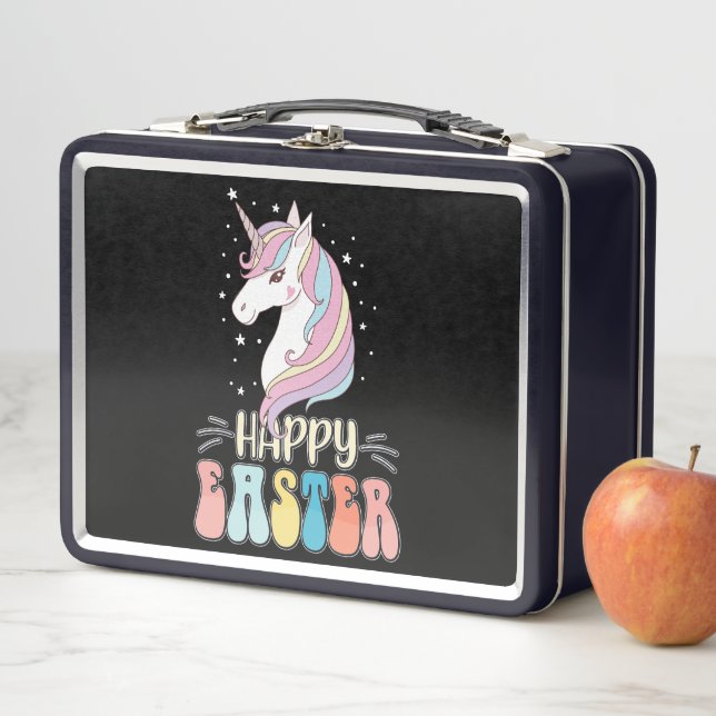Happy Oaster Unicorn Bunny Rabbit Eggs Metall Brotdose (Beispiel)