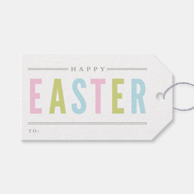 Happy Oaster | Urlaub Geschenkanhänger (Vorderseite (Horizontal))