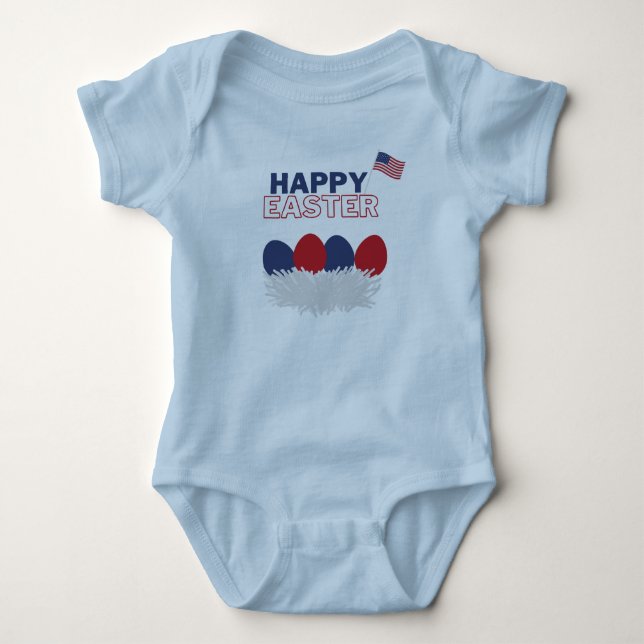 Happy Oaster USA Baby Strampler (Vorderseite)