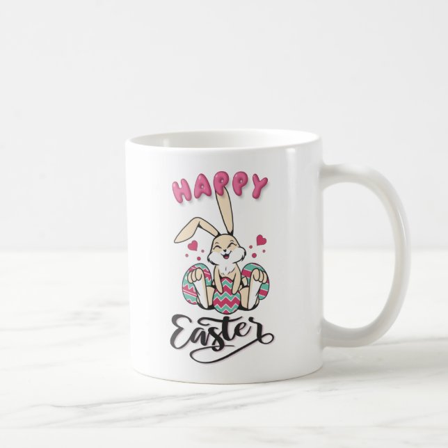 Happy Oaster von schönem Osterhase Kaffeetasse (Rechts)