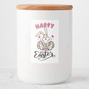 Happy Oaster von schönem Osterhase Lebensmitteletikett