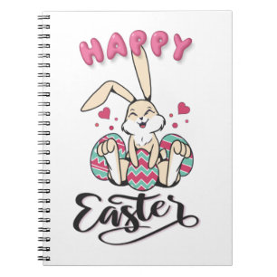 Happy Oaster von schönem Osterhase Notizblock