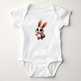 Happy Oaster Watercolor Bunny Baby Strampler