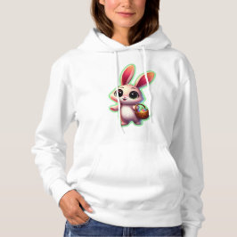 Happy Oaster Watercolor Bunny Hoodie