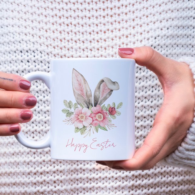 Happy Oaster Watercolor Bunny Oars Osterfest Tasse (Happy Easter Watercolor Bunny Ears Easter Mug
)